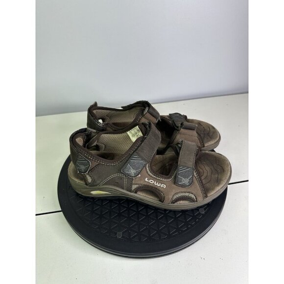 Lowa Urbano Men’s Hiking sandals Sz 8 Brown Nubuck Leather Hook & Loop